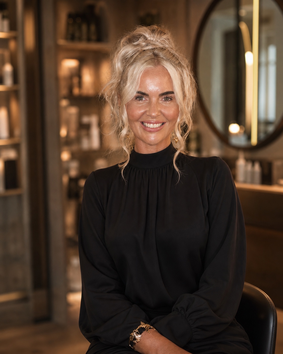 Alex Slater in her private salon